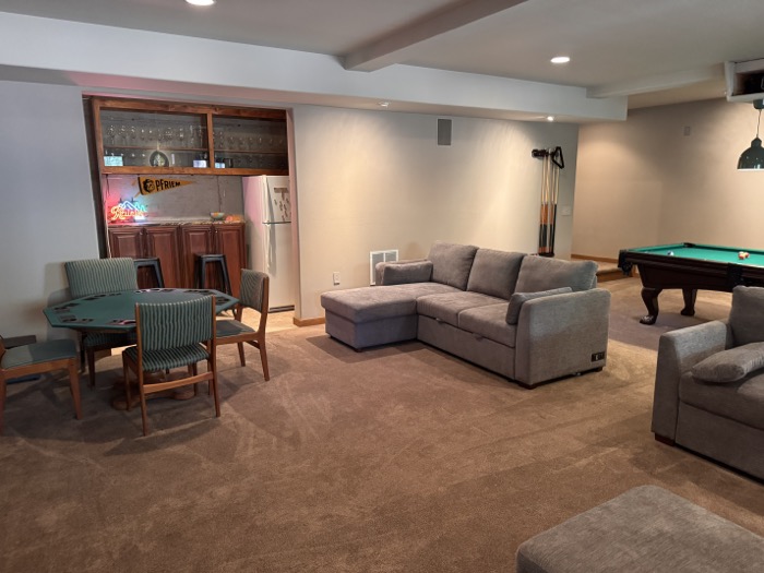 Den with bar area